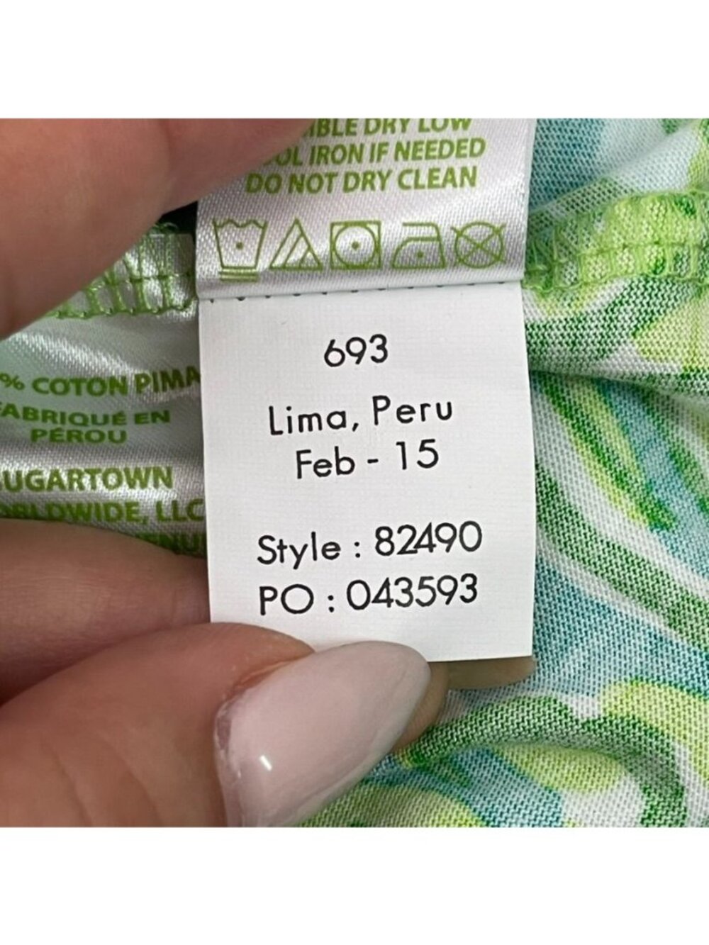 Lilly Pulitzer Windsor Strapless Dress Small Green Palm Print Pima Cotton Pocket - Picture 8 of 8